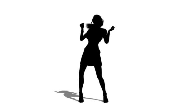 踊る女性のシルエット — ストック動画