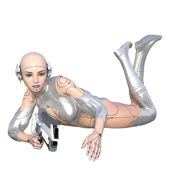 Žena android — Stock fotografie