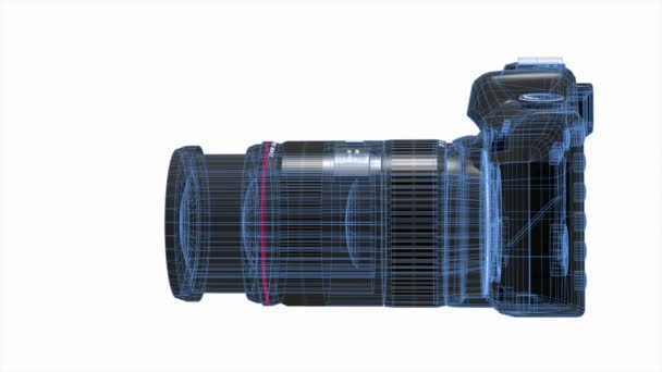 Цифровая SLR камера — стоковое видео