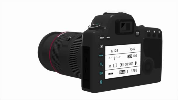 Digitale slr camera — Stockvideo