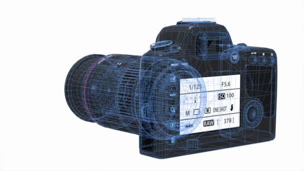 Cámara réflex digital — Vídeo de stock