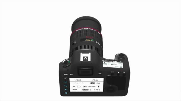 Fotocamera reflex digitale — Video Stock