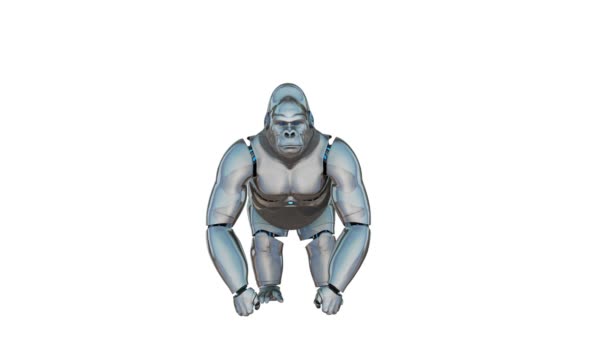 Gorila robot — Vídeos de Stock