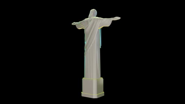 Staty av Jesus Kristus — Stockvideo