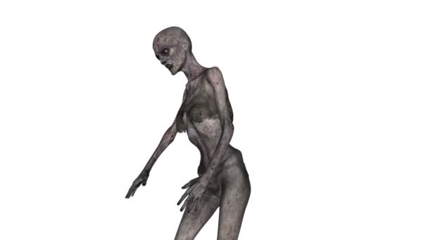 Female zombie — Stock Video