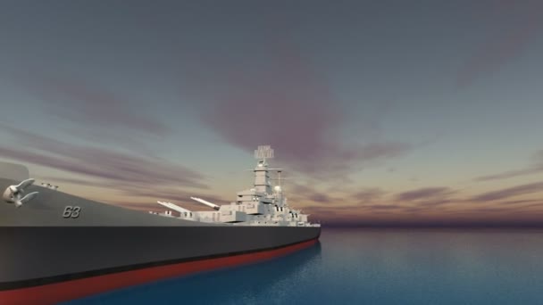 Aegis-uitgerust torpedojager — Stockvideo