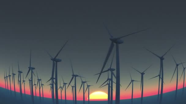 Strom aus Windkraft — Stockvideo