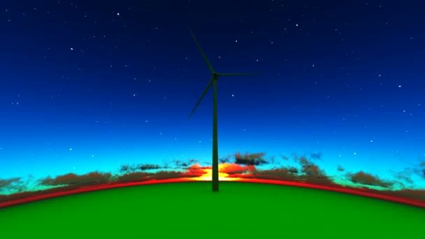 Wind-generated electricity — Stock Video