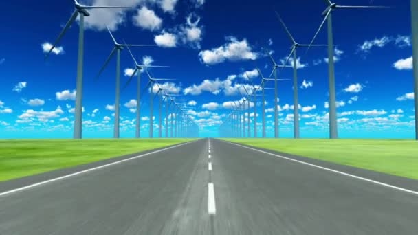 Wind-generated electricity — Stock Video