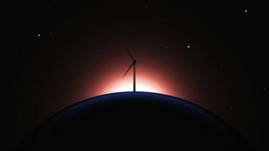 gezegen ve rüzgar tarafından üretilen elektrik