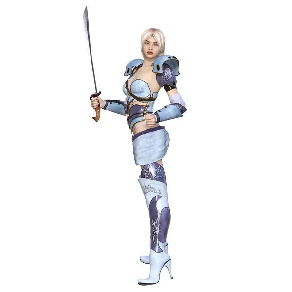 Female knight — Stock Photo, Image