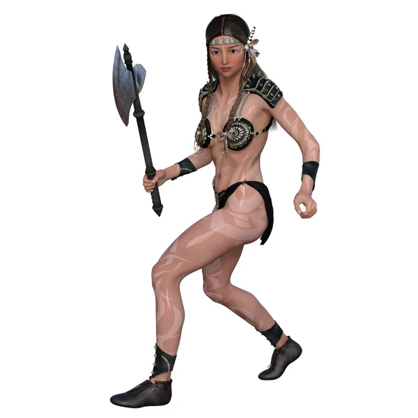 Female warrior — Stock Photo, Image