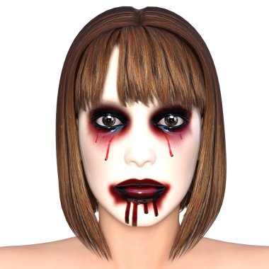kadın makyaj korku