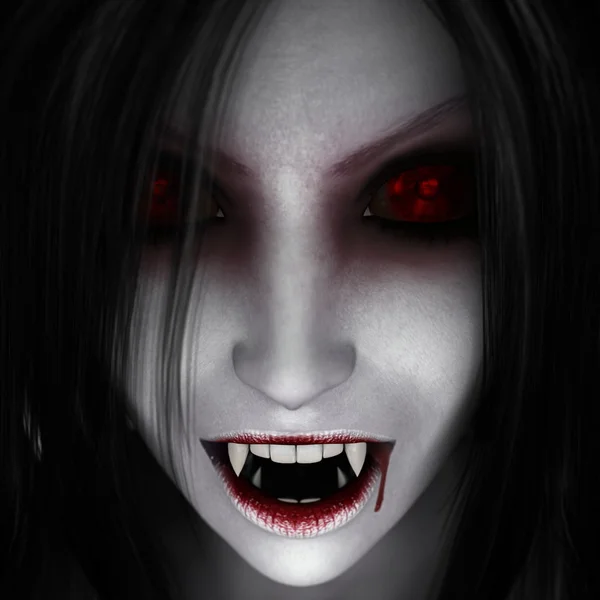 Mulher maquiagem horror — Fotografia de Stock