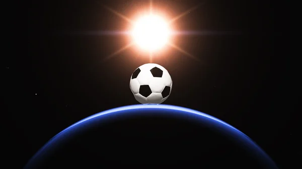 Planet and football — Stock Photo, Image