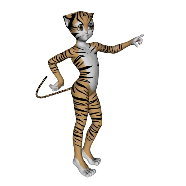 Tiger flicka — Stockfoto