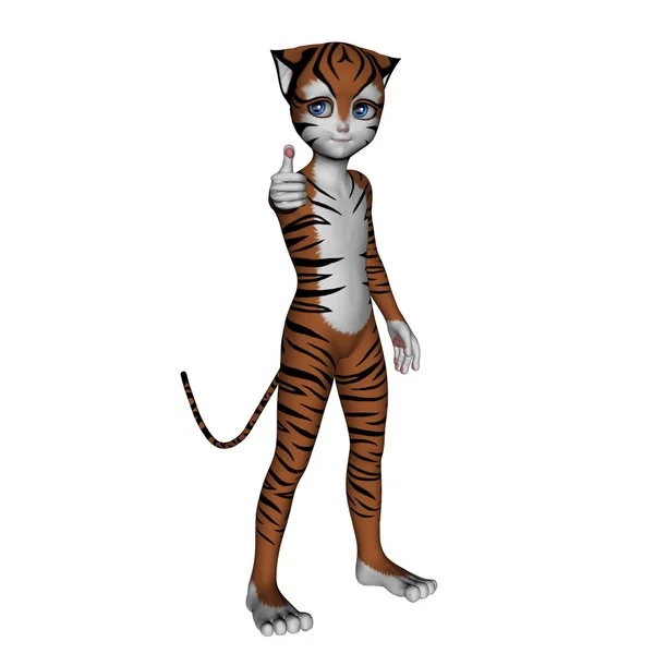 Chica tigre —  Fotos de Stock