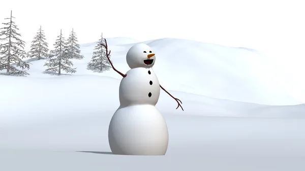 Hombre de nieve — Foto de Stock