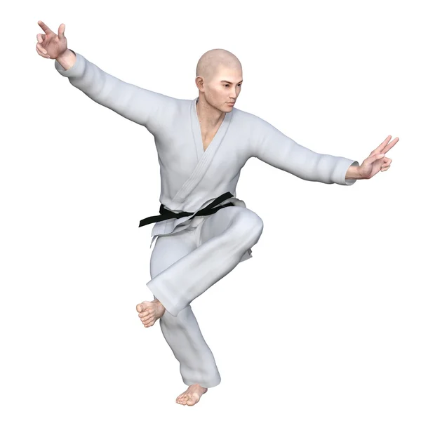Karate játékos — Stock Fotó