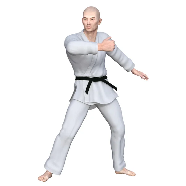 Karate játékos — Stock Fotó