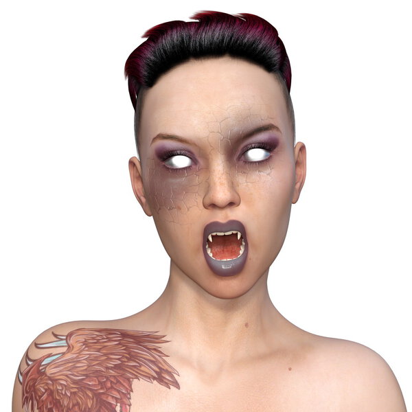 Image of horror makeup woman
