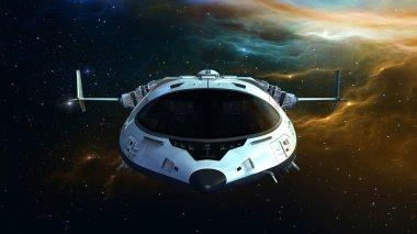 bir uzay gemisi 3d cg render
