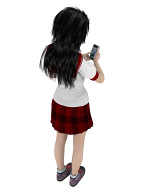 genç bir kadının 3d cg işleme