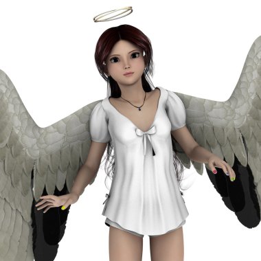 bir meleğin 3d cg işleme