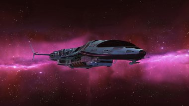 bir uzay gemisi 3d cg render