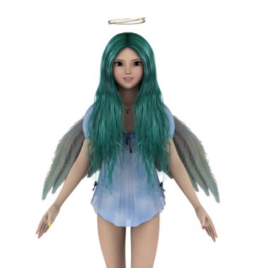 bir meleğin 3d cg işleme