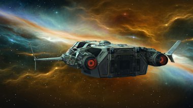 bir uzay gemisi 3d cg render