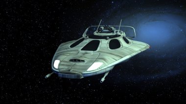 bir uzay gemisi 3d cg render