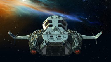 bir uzay gemisi 3d cg render