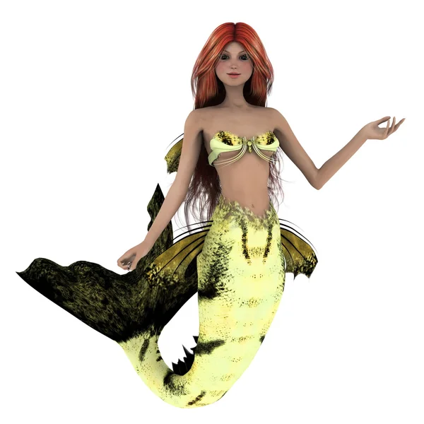 Rendering 3D CG di una sirena — Foto Stock