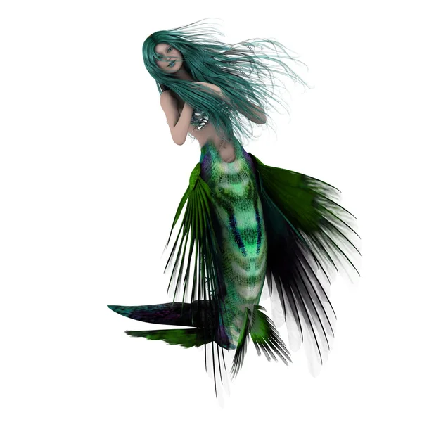 Rendering 3D CG di una sirena — Foto Stock