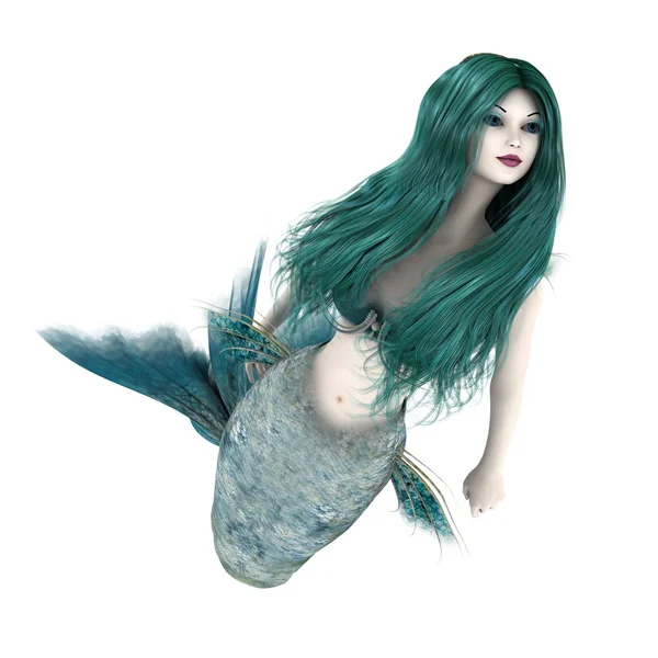 Rendering 3D CG di una sirena — Foto Stock