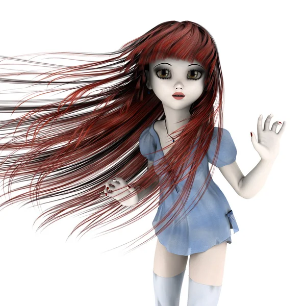 3D 3D rendu d'une jeune poupée femme — Photo