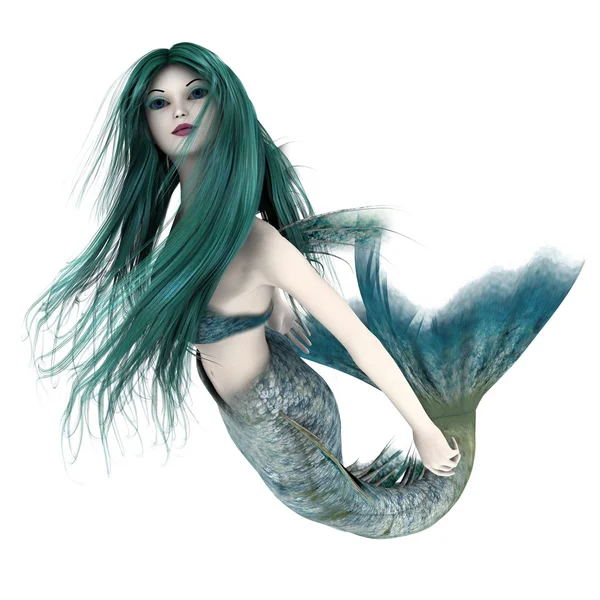 3D CG representación de una sirena —  Fotos de Stock