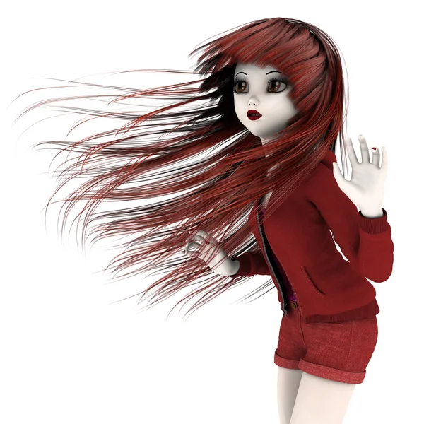 3D 3D rendu d'une jeune poupée femme — Photo