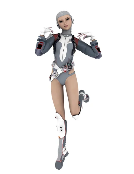 3D CG rendering of a female robot — Stock Photo, Image