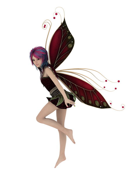 3D CG rendering of a fairy