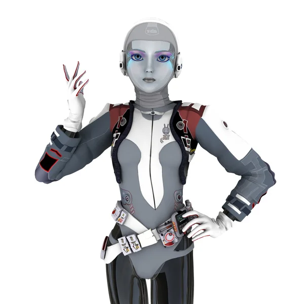 3D CG rendering of a female robot — Stock Photo, Image