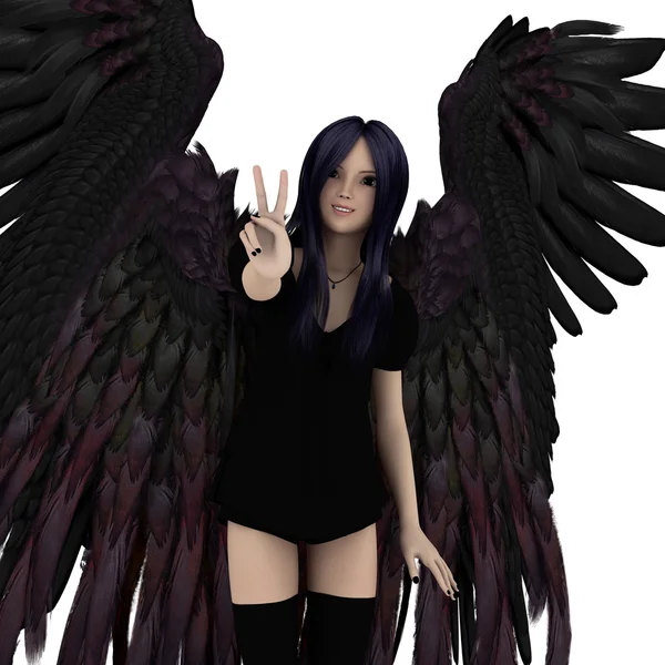 bir meleğin 3d cg işleme