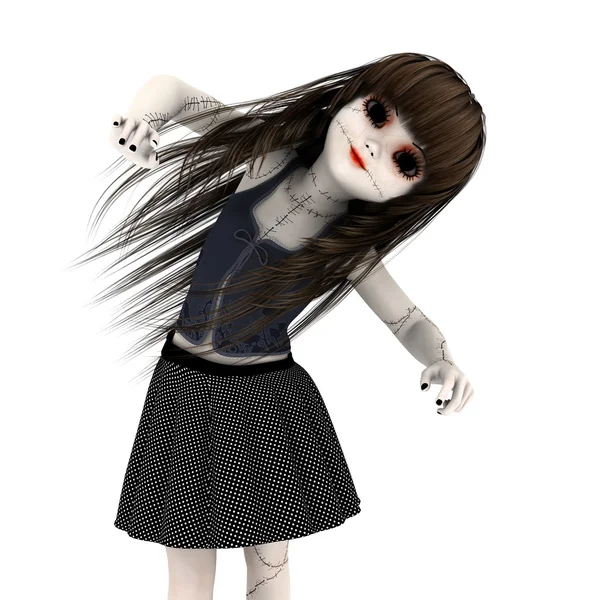 Απόδοσης 3D cg του μια νεαρή γυναίκα κούκλα — Φωτογραφία Αρχείου