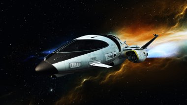 bir uzay gemisi 3d cg render