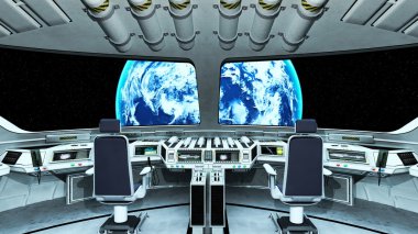 bir uzay gemisi 3d cg render