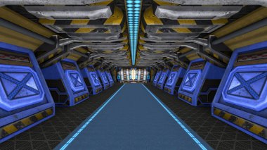 Uzay istasyonunun 3d cg görüntülemesi