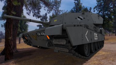 bir tank 3d cg işleme