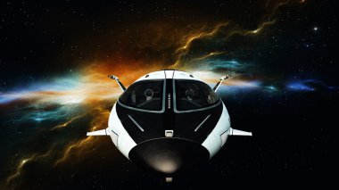 bir uzay gemisi 3d cg render