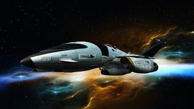bir uzay gemisi 3d cg render